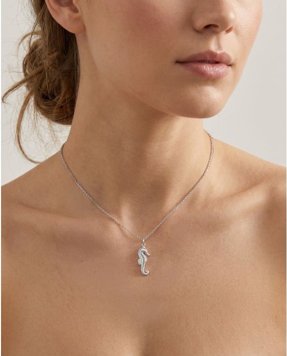 Silver Seahorse Pendant