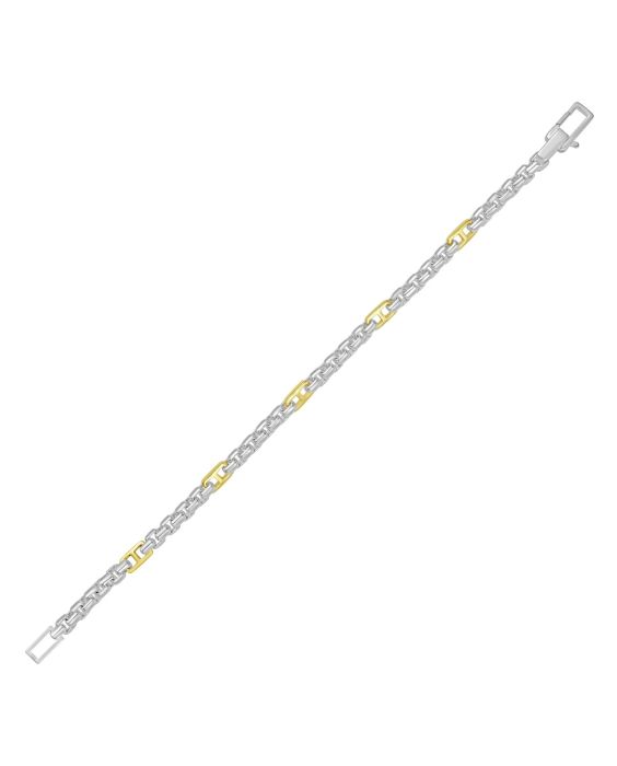 Silver Men's Mariner Box Link