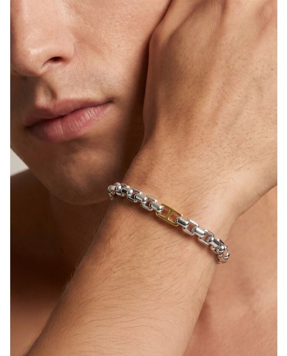 Silver Men's Mariner Box Link