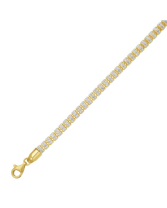 Gold Over Silver 5mm Ice Barrel Chain