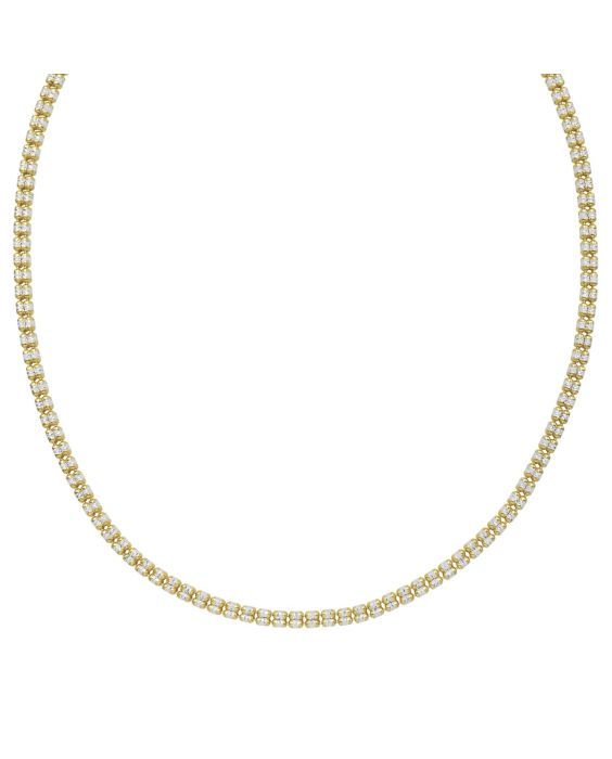 Gold Over Silver 5mm Ice Barrel Chain