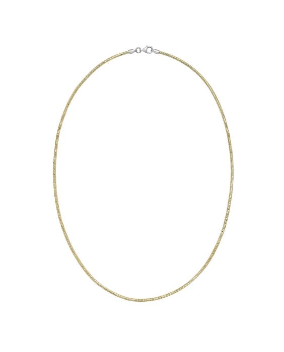 Gold Over Silver 1.9mm Sparkle Snake Chain