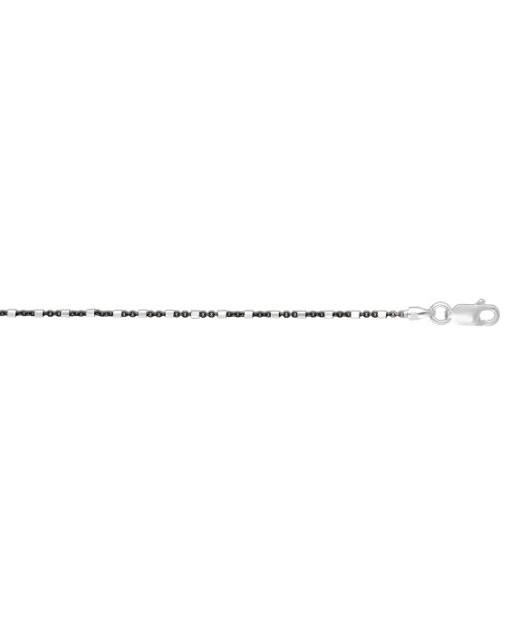 Silver Bead and Bar Anklet