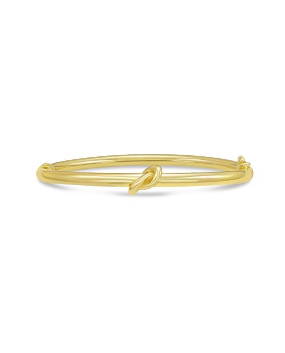 Gold over Silver Stationed Knot Bangle