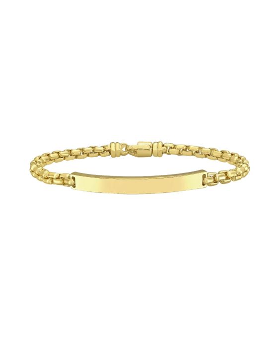 Gold Over Silver ID Bracelet