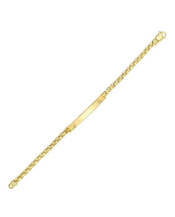 Gold Over Silver ID Bracelet