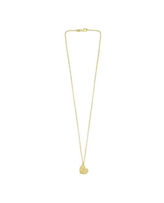 Gold Over Silver Radiating Heart Necklace