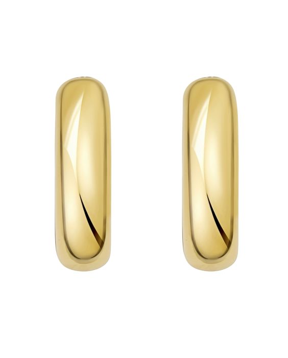 Gold Over Silver Round Hinged Hoops