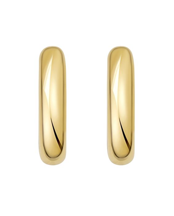 Gold Over Silver Round Hinged Hoops