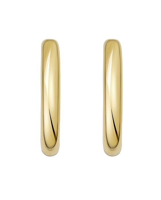 Gold Over Silver Round Hinged Hoops