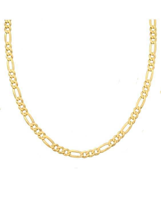 Gold Over Silver 7.3mm Figaro Chain