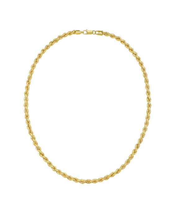 Gold Over Silver 6.2mm Semi-Solid Rope Chain
