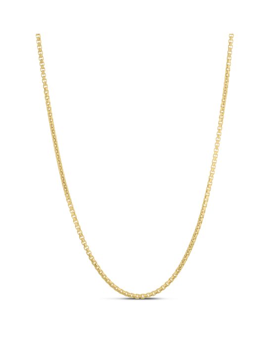 Silver Plated 2.1mm Round Box Chain