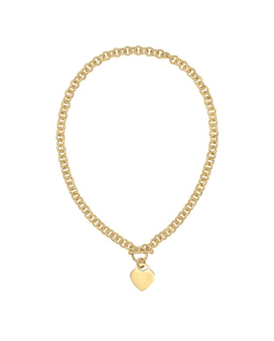 Gold Over Silver Heart Toggle