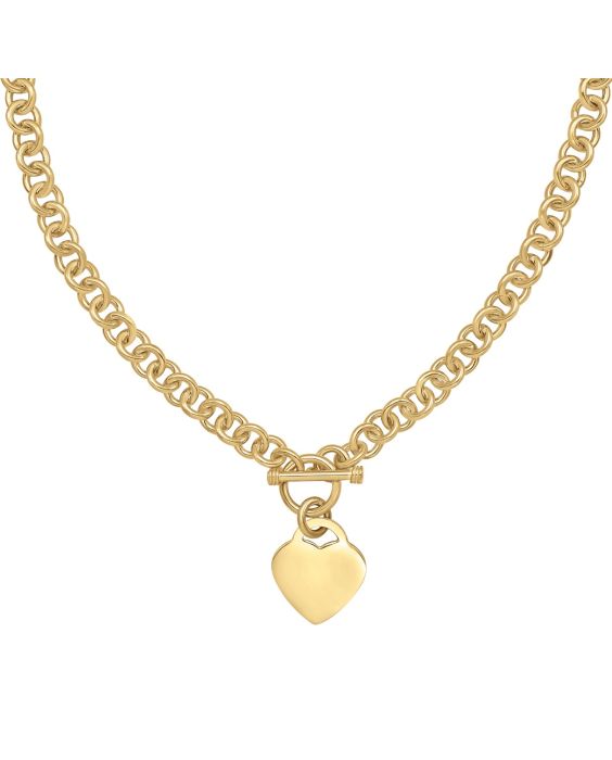 Gold Over Silver Heart Toggle