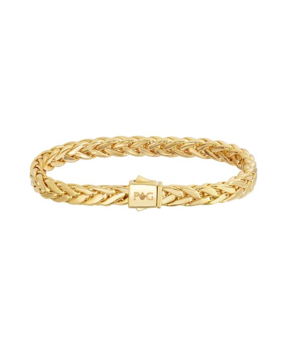 14K Gold Flat Woven Bracelet