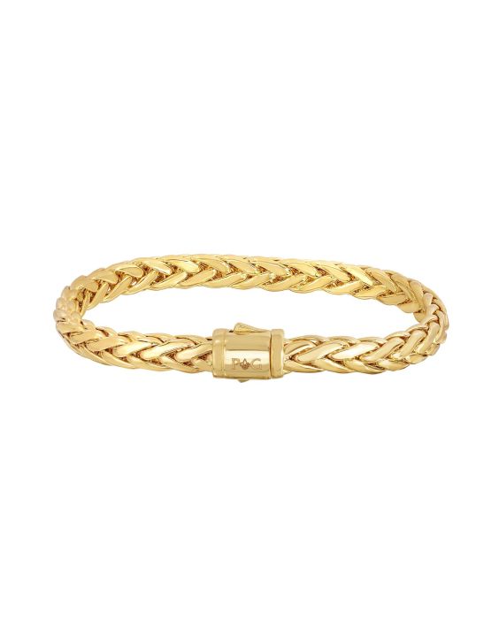 14K Gold Rounded Woven Bracelet