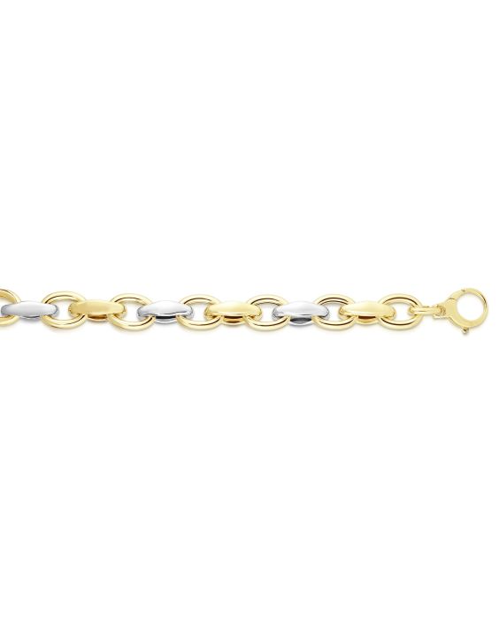 14K Two-tone Gold Alternating Three Plus One Heritage Link