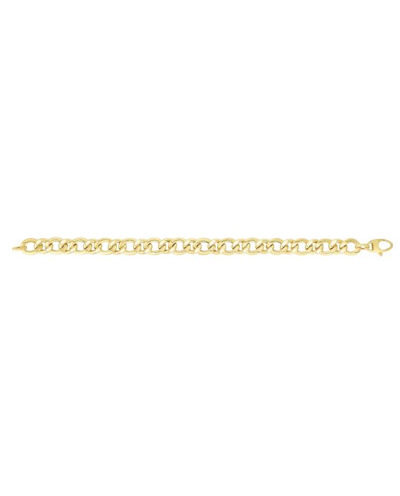 14K Gold Alternating Heritage Link Bracelet