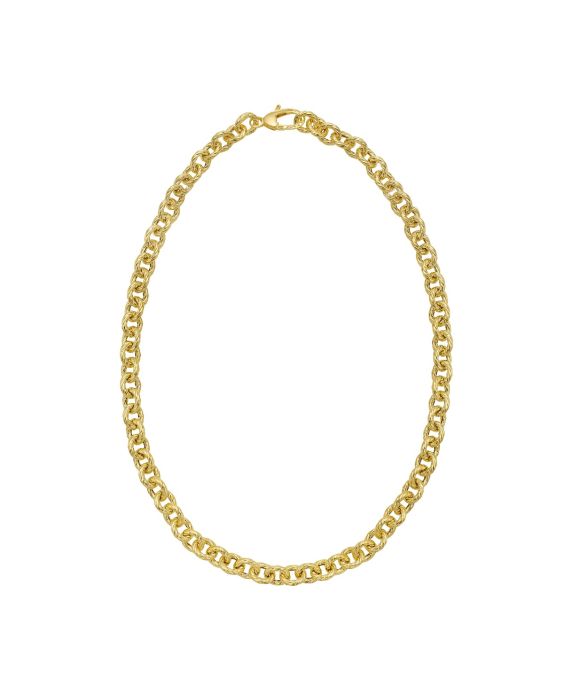 14K Gold Rope Link Necklace