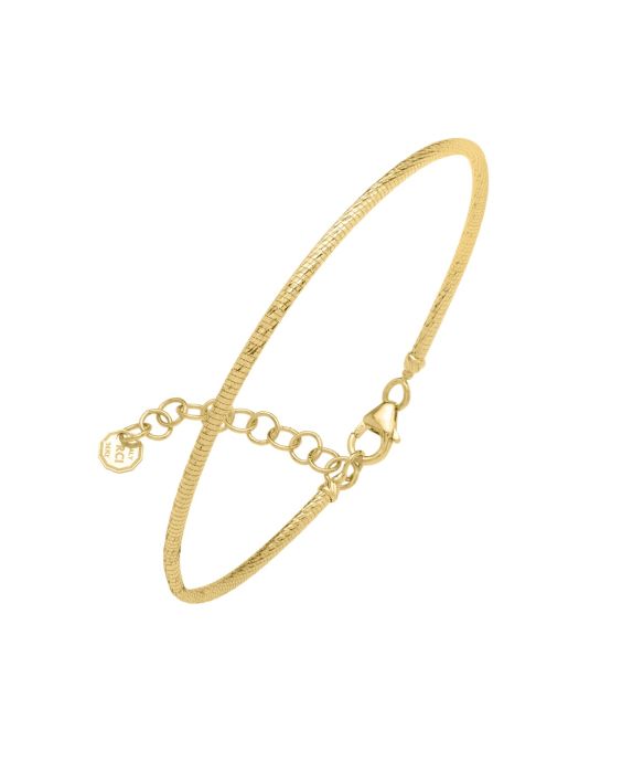 14K Diamond Cut Stack Bangle
