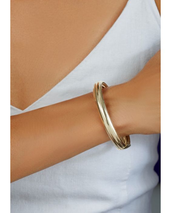 14K Large Stretch Mesh Bracelet