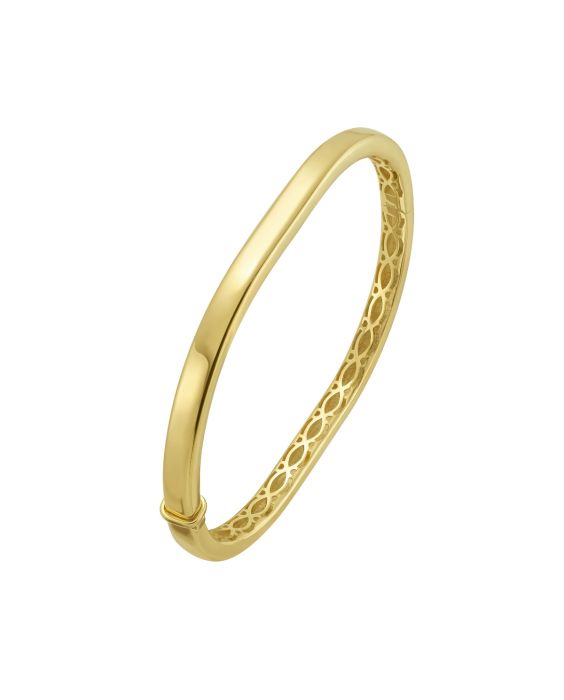 14K Oval Bangle