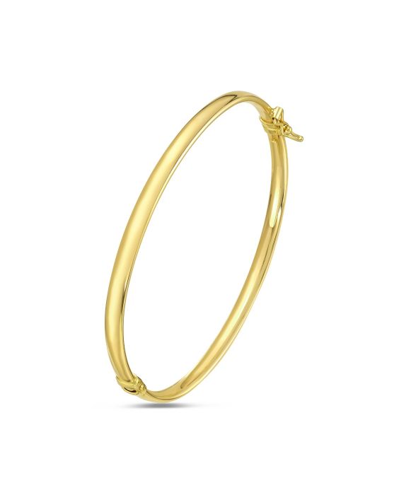 14K Stackable Curved Bangle 
