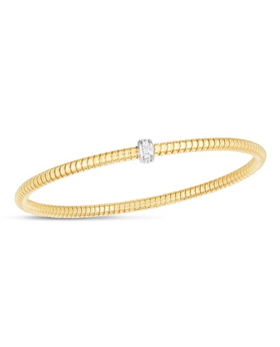 14K Stretch Tubogas Diamond Bracelet