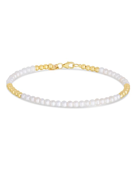 14K Gold Pearl Pallina Bracelet