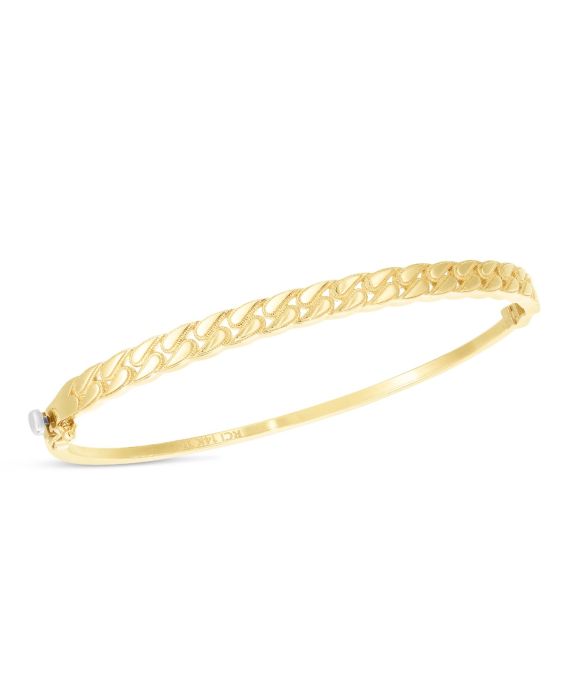14K Cuban Chain Bangle