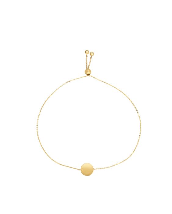 14K Gold Circle Friendship Bracelet