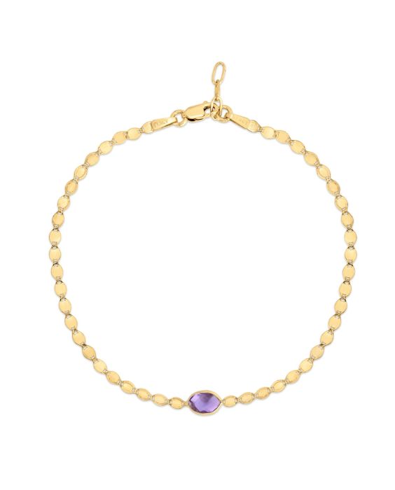 14K Amethyst Mirrored Chain