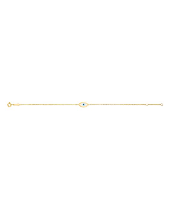 14K MOP Evil Eye Bracelet