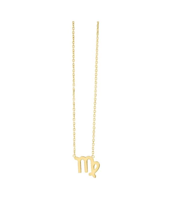 14K Gold Virgo Necklace