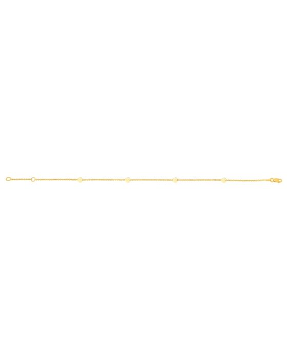 14K Gold Heart Anklet