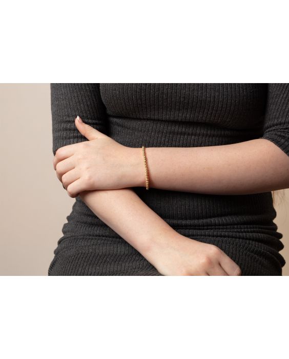 14K 4mm Beaded Bracelet