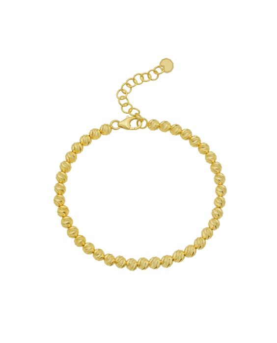 14K 4mm Beaded Bracelet