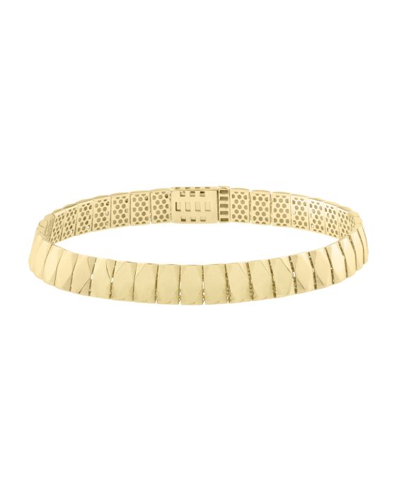 14K Diamond-Shaped Tile Length Bracelet