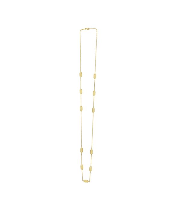 14K Elongated Hexagon Link Necklace