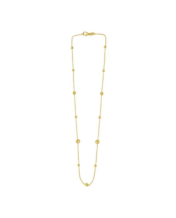 14K Layered Alternating Bead Chain