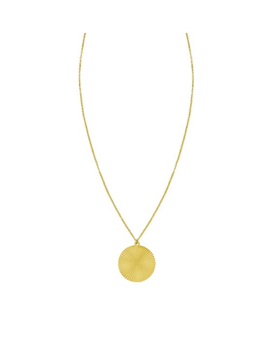 14K Radiating Circle Necklace