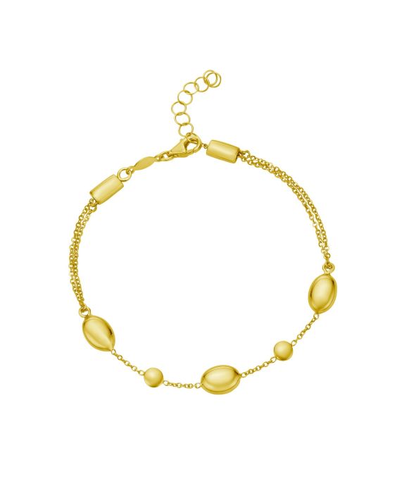 14K Adjustable Puff Pebble Bracelet/Anklet