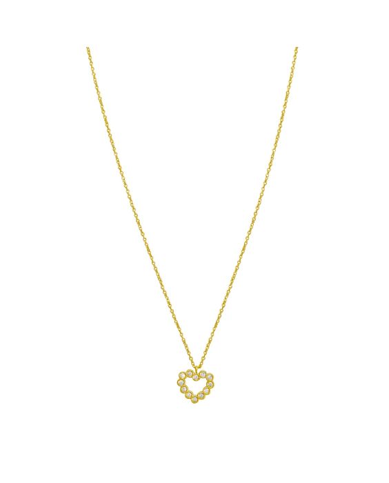 14K Petite Diamond Heart Necklace