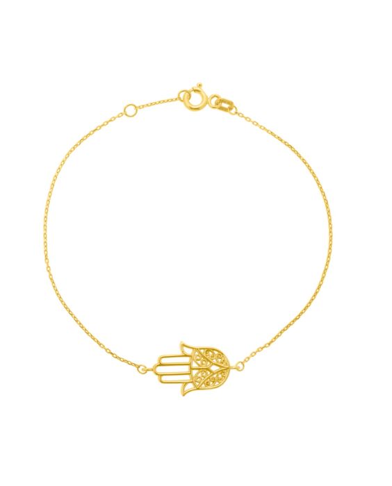 14K Gold Hamsa Bracelet