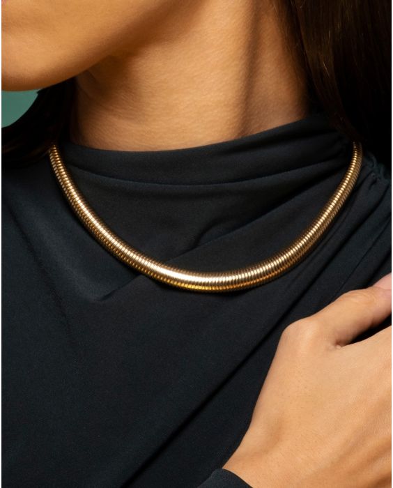 14K Graduated Tubogas Necklace