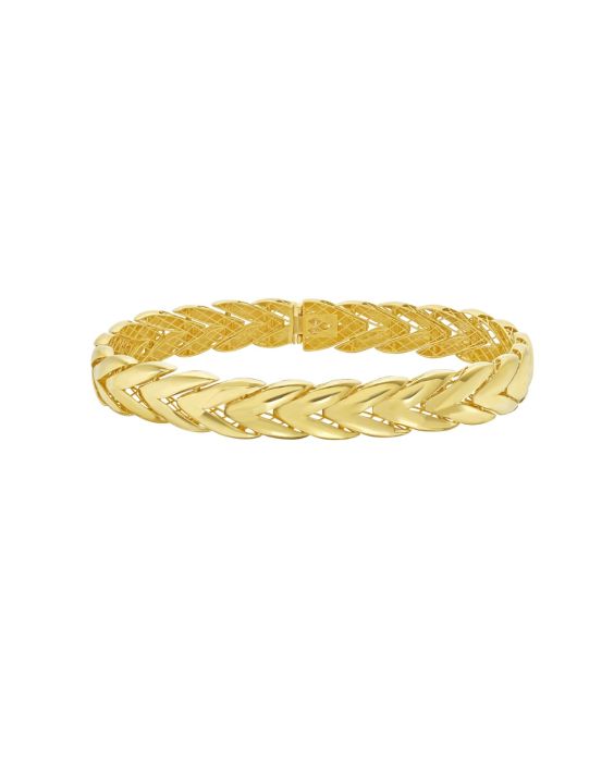 14K Chevron Link Bangle