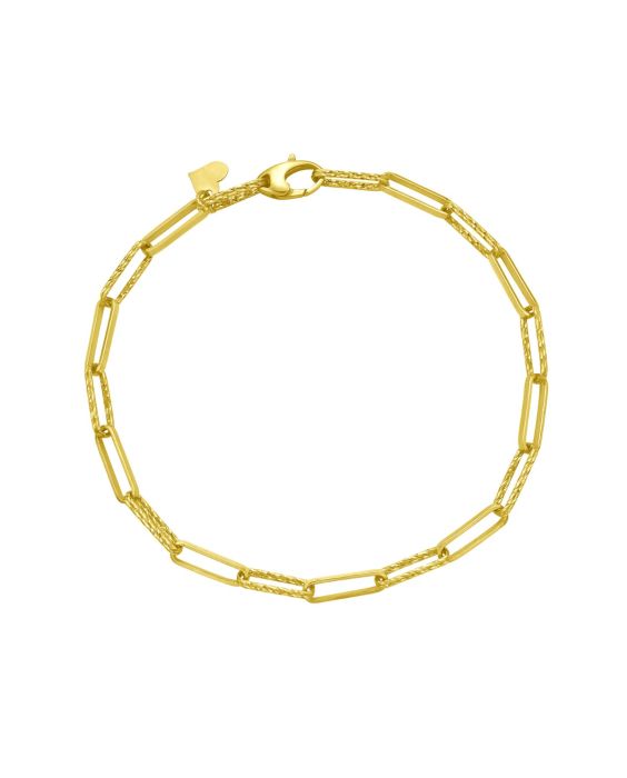 14K Mini Diamante Paperclip Chain