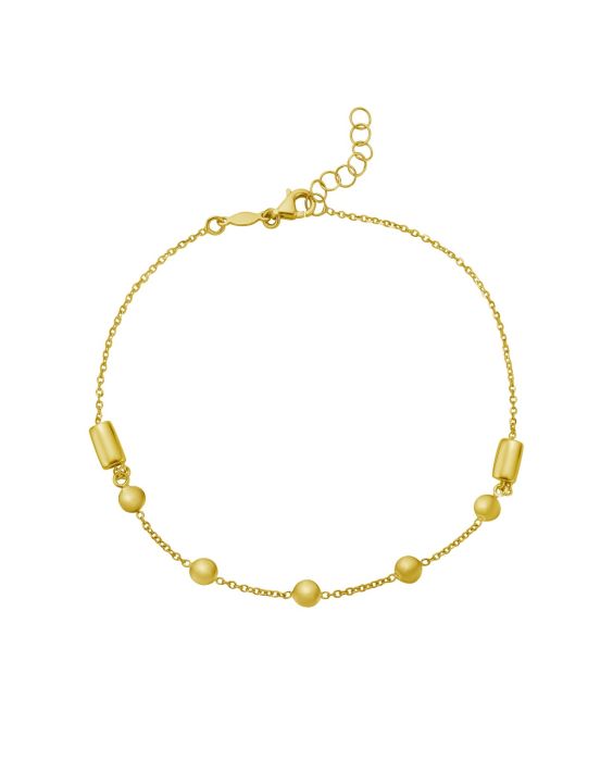 14K Adjustable Bead Link Bracelet