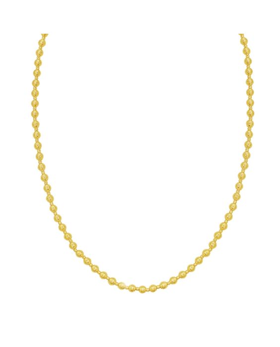 14K Disco DC Bead Chain